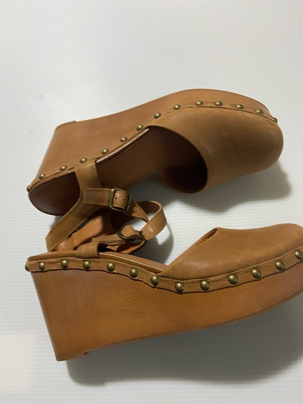 Lucky brand leather platforms